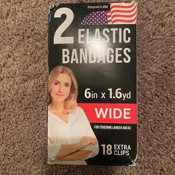 Other - Premium Elastic wide Compression Bandage Wrap- 2pk– 6 in x 1.6 Yard